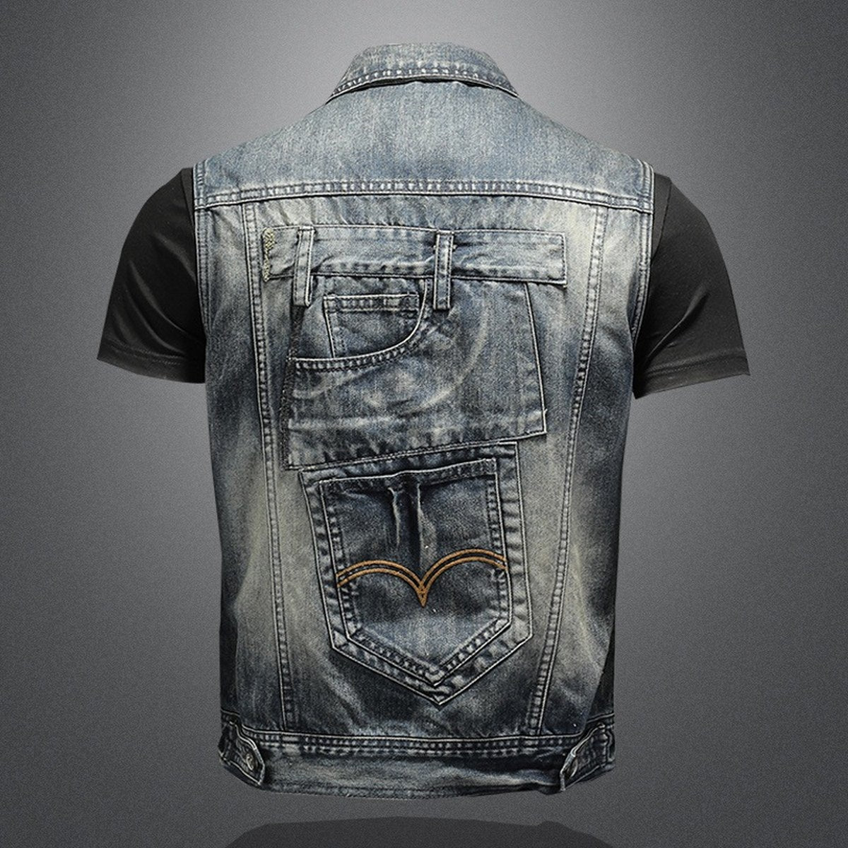 Men's Denim Vest Plus Size