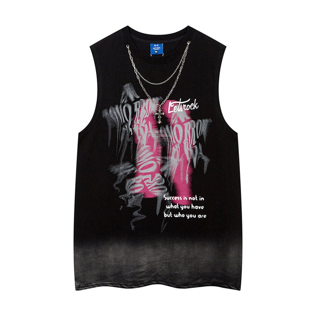 Men's Depressed Abstract Chain Vest
