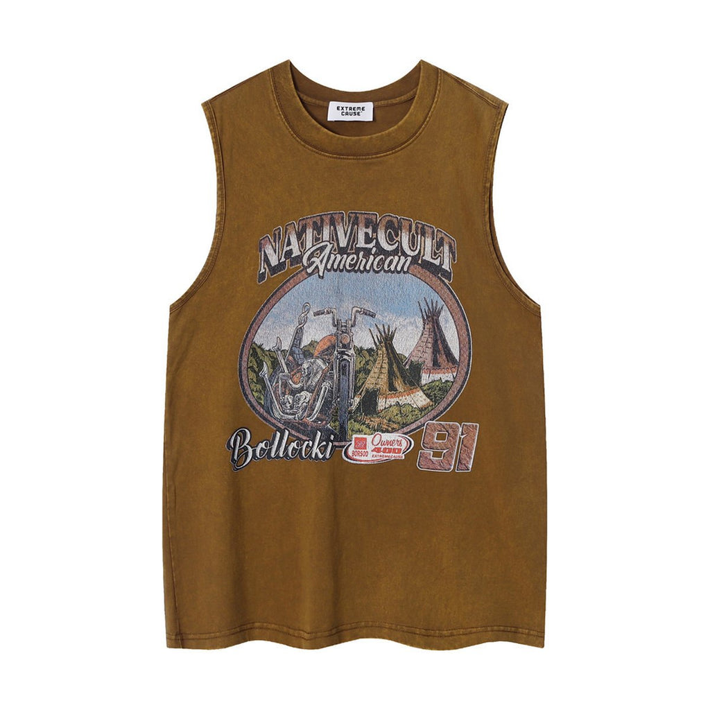 Men's Distressed Cotton Sports Vest