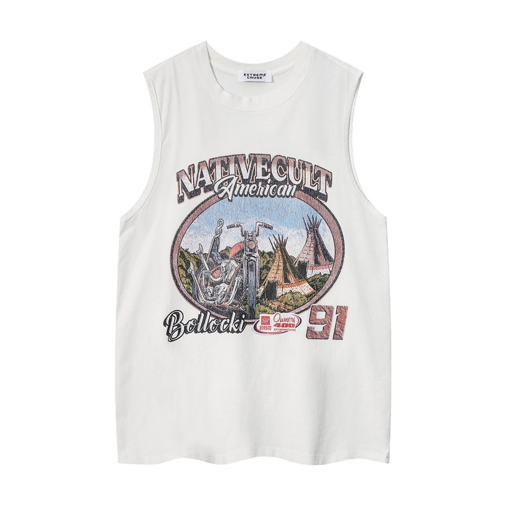 Men's Distressed Cotton Sports Vest