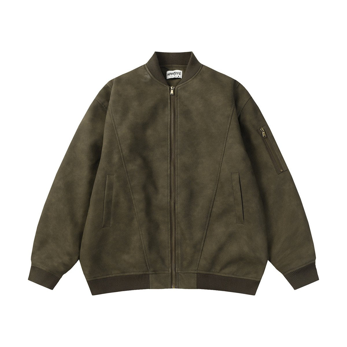 Men's Distressed PU Leather Coat