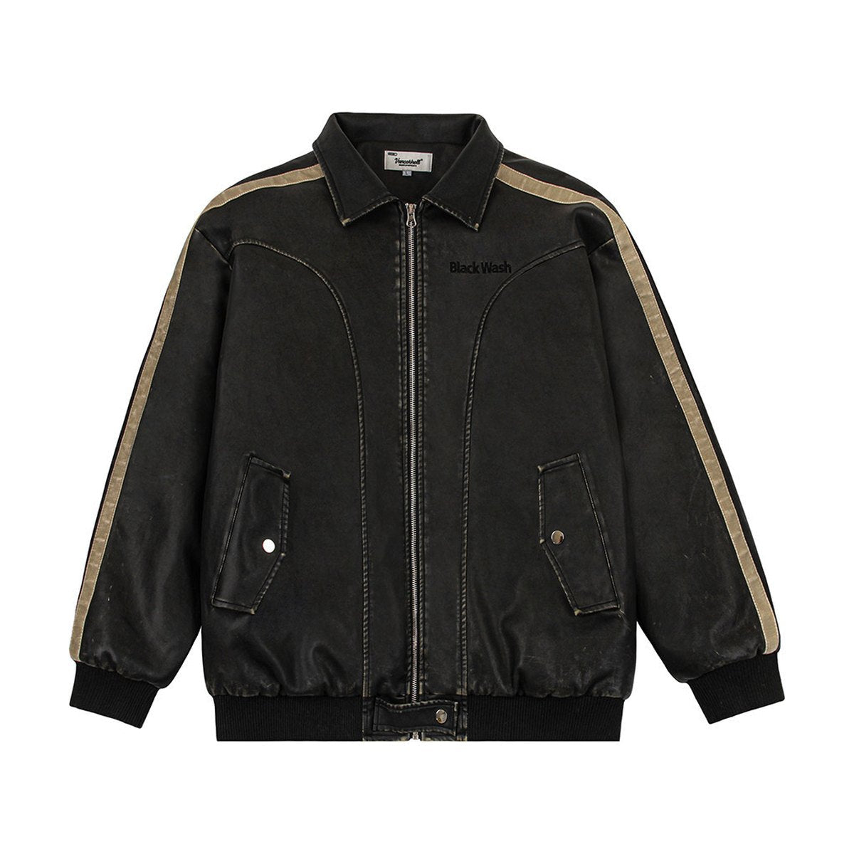 Men's Distressed PU Leather Jacket Cotton Clothes