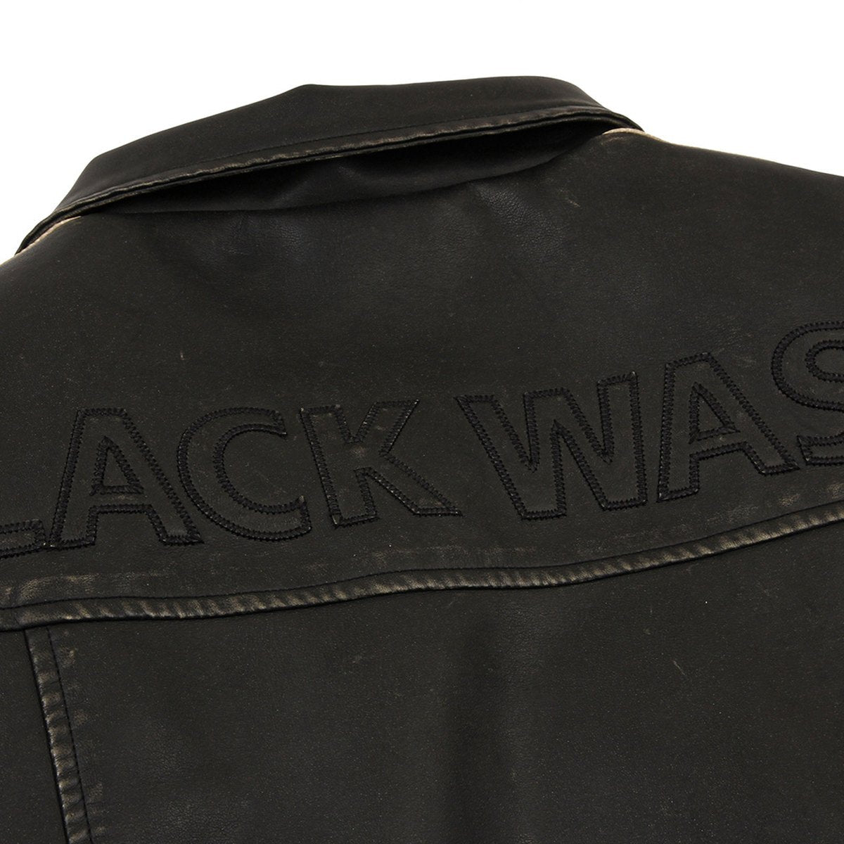 Men's Distressed PU Leather Jacket Cotton Clothes