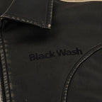 Men's Distressed PU Leather Jacket Cotton Clothes