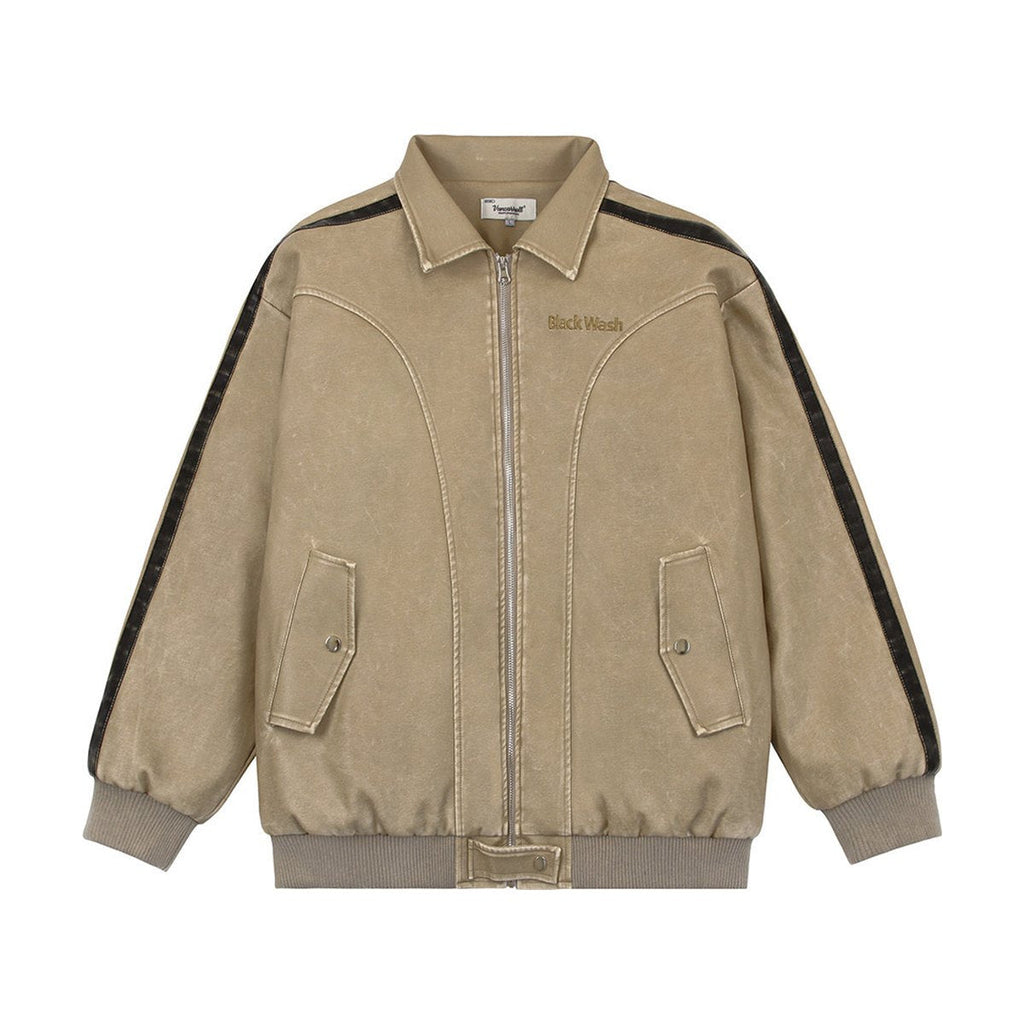 Men's Distressed PU Leather Jacket Cotton Clothes