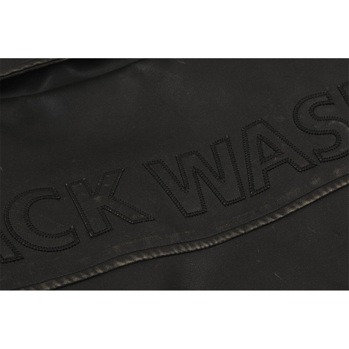 Men's Distressed PU Leather Jacket Cotton Clothes