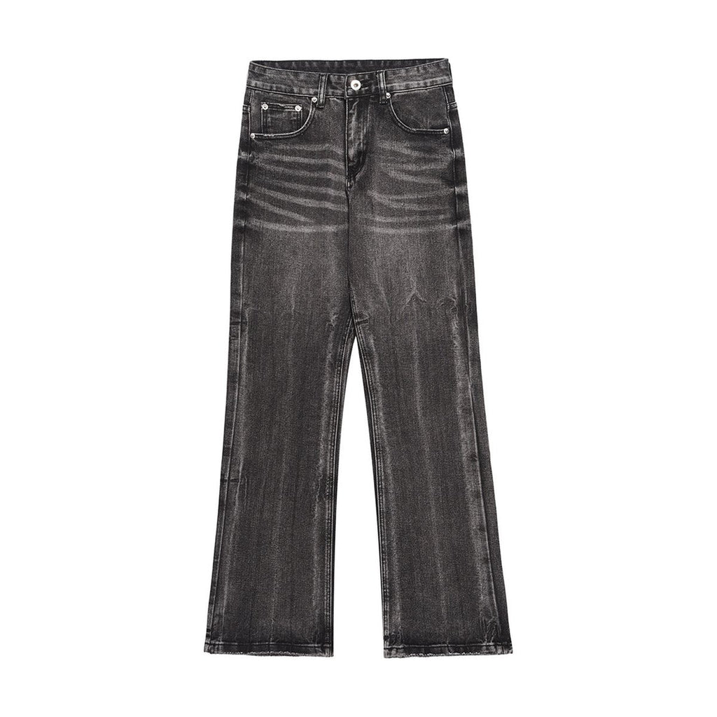 Men's Distressed Wide-leg Jeans
