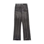 Men's Distressed Wide-leg Jeans