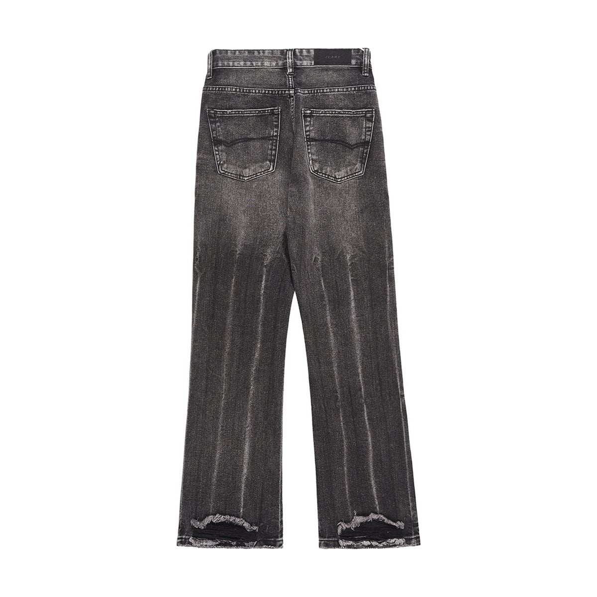 Men's Distressed Wide-leg Jeans