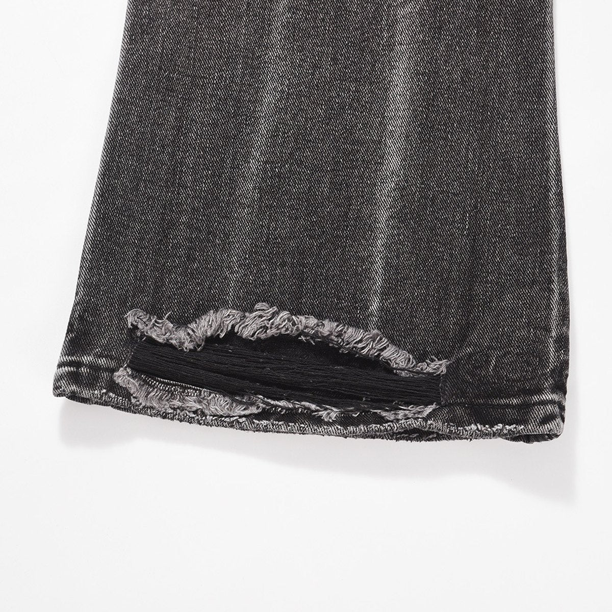 Men's Distressed Wide-leg Jeans