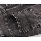 Men's Distressed Wide-leg Jeans