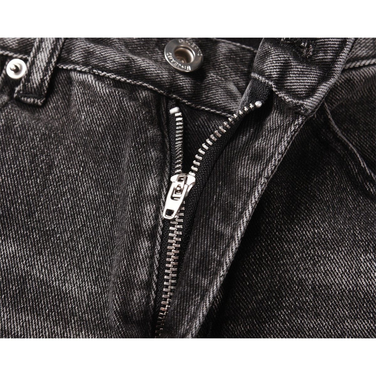 Men's Distressed Wide-leg Jeans