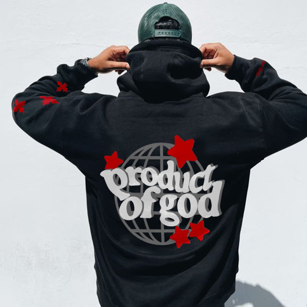 Men's Drawstring Printed Hoodie