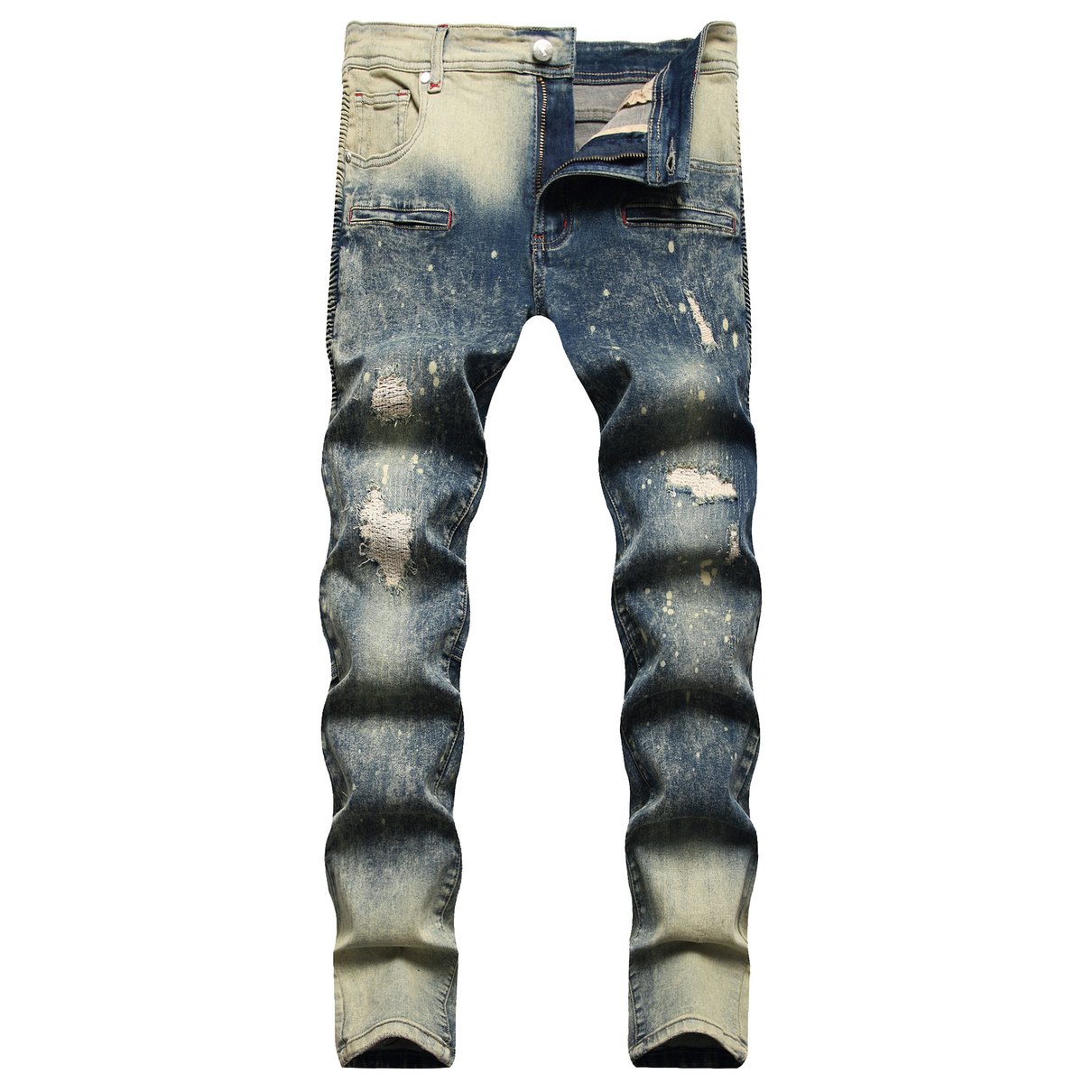 Men's Elastic Small Straight Jeans