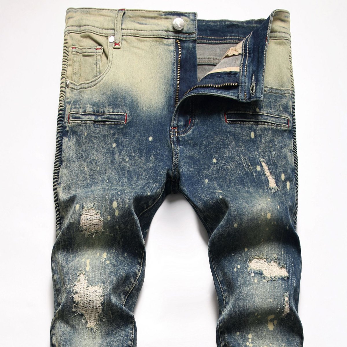 Men's Elastic Small Straight Jeans