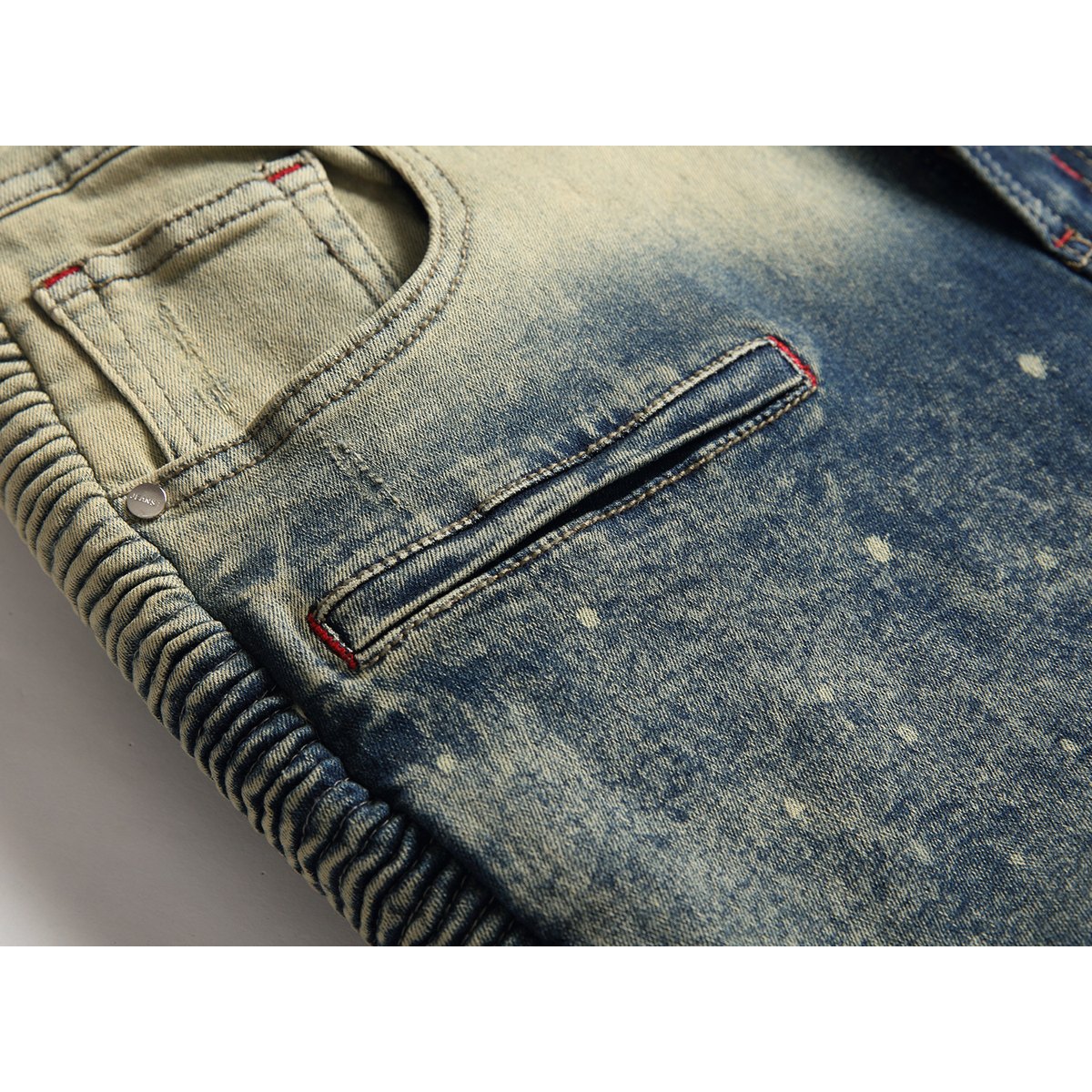 Men's Elastic Small Straight Jeans