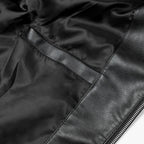 Men's Embroidered Letters Leather Coat