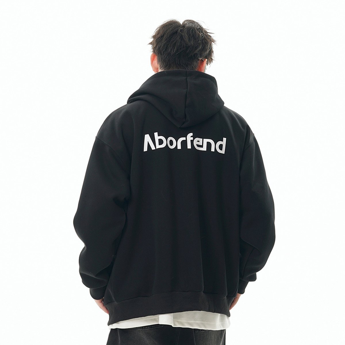 Men's Embroidery Hooded Cardigan Sweater