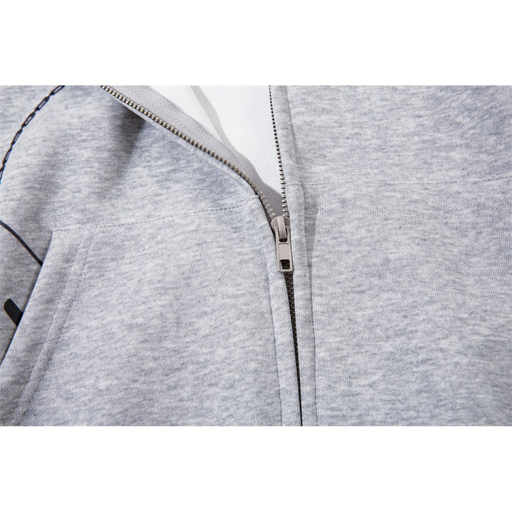 Men's Embroidery Hooded Cardigan Sweater