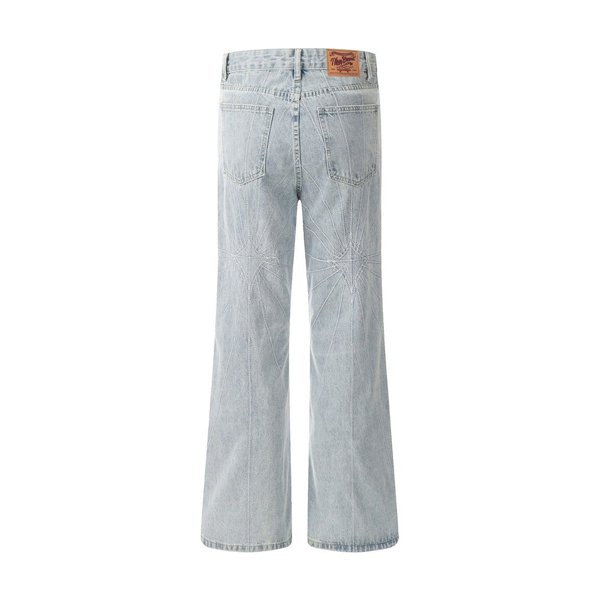 Men's Embroidery Wash Denim Trousers