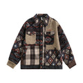 Men's Ethnic Pattern Splicing Coat