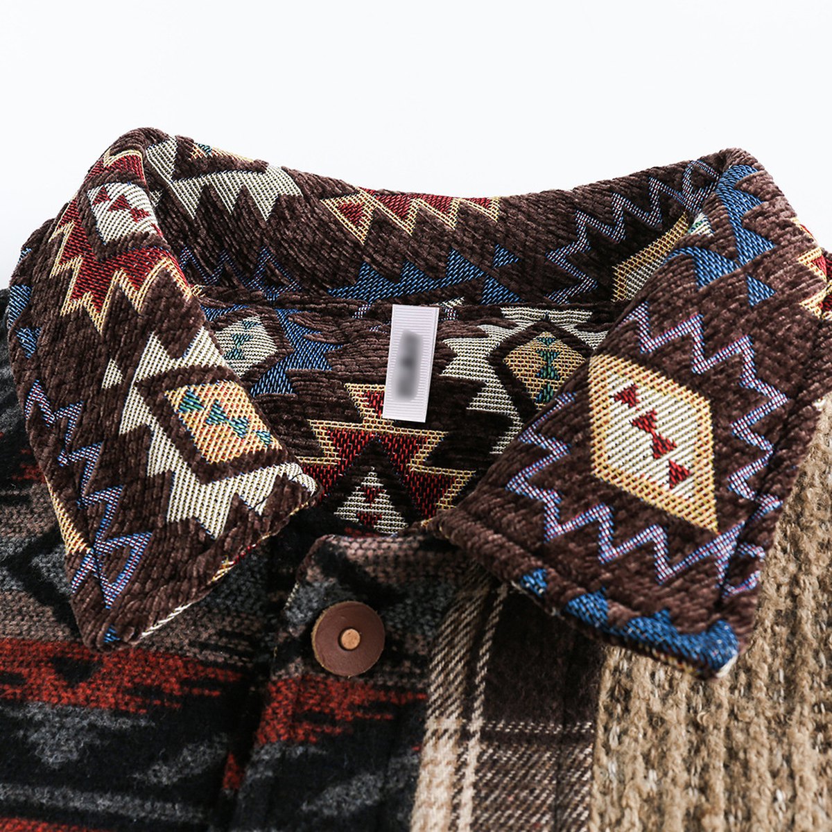 Men's Ethnic Pattern Splicing Coat