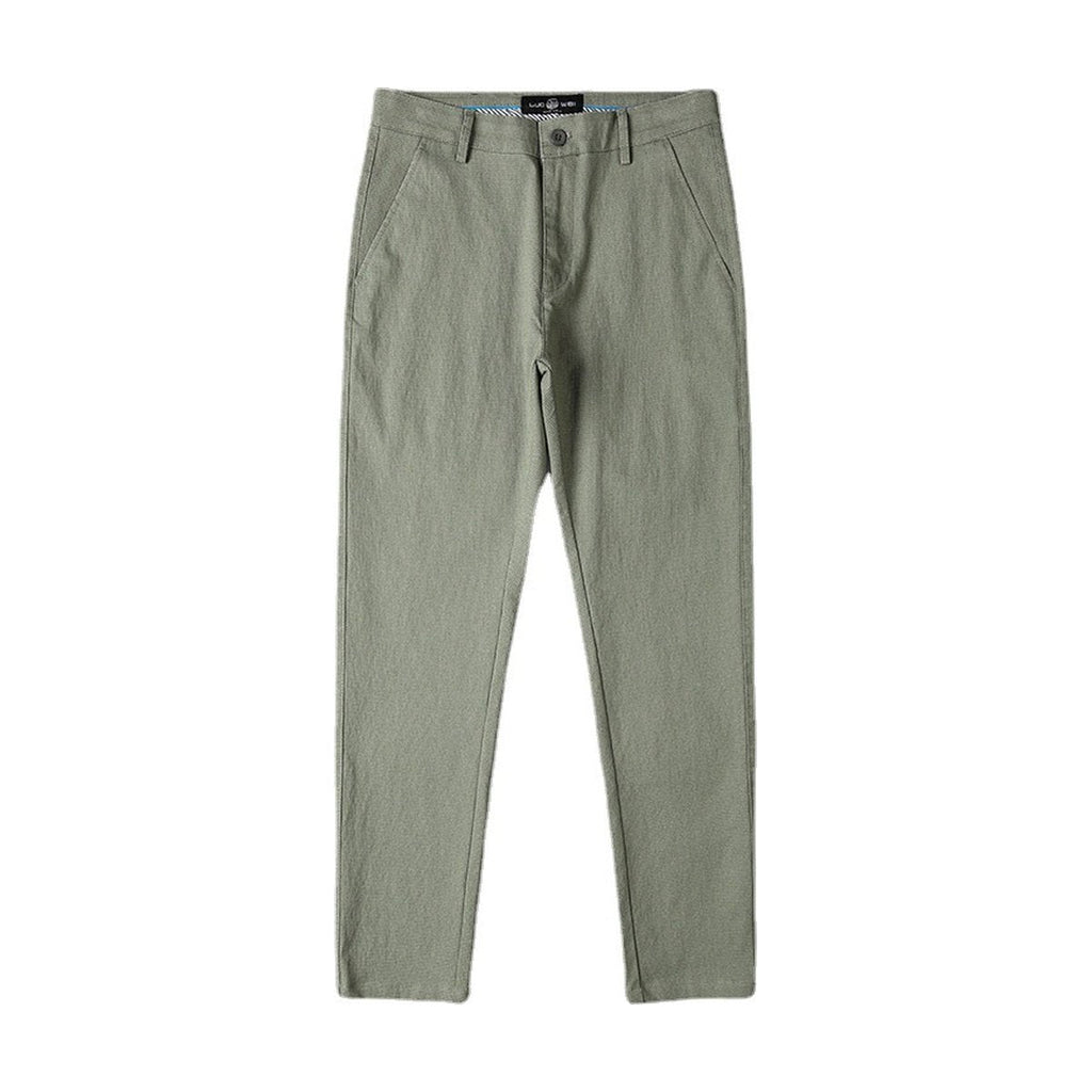 Men's Fine Plaid Stretch Pencil Pants Slim-fit