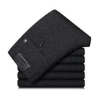 Men's Fine Plaid Stretch Pencil Pants Slim-fit