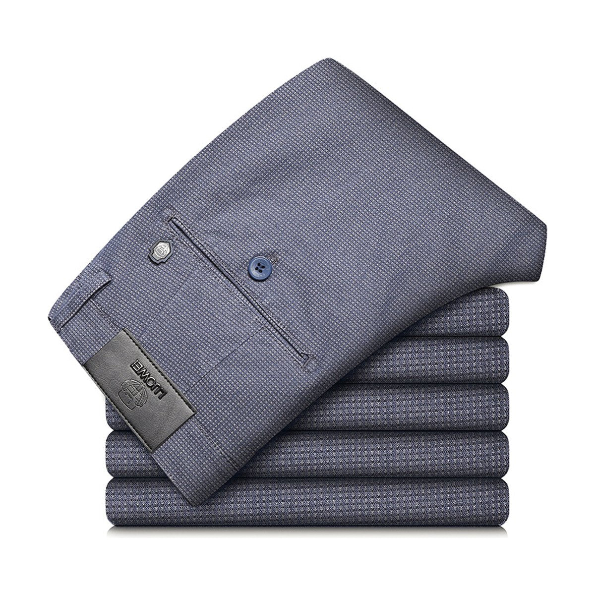 Men's Fine Plaid Stretch Pencil Pants Slim-fit