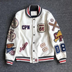 Men's First Layer Leather Bomber Jacket