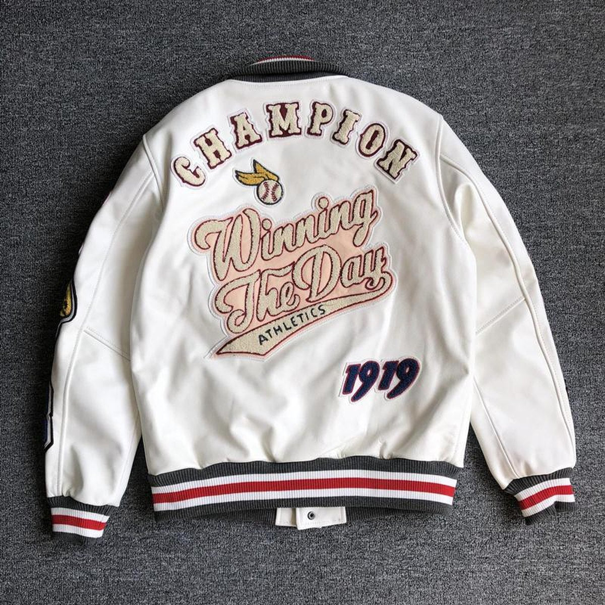 Men's First Layer Leather Bomber Jacket