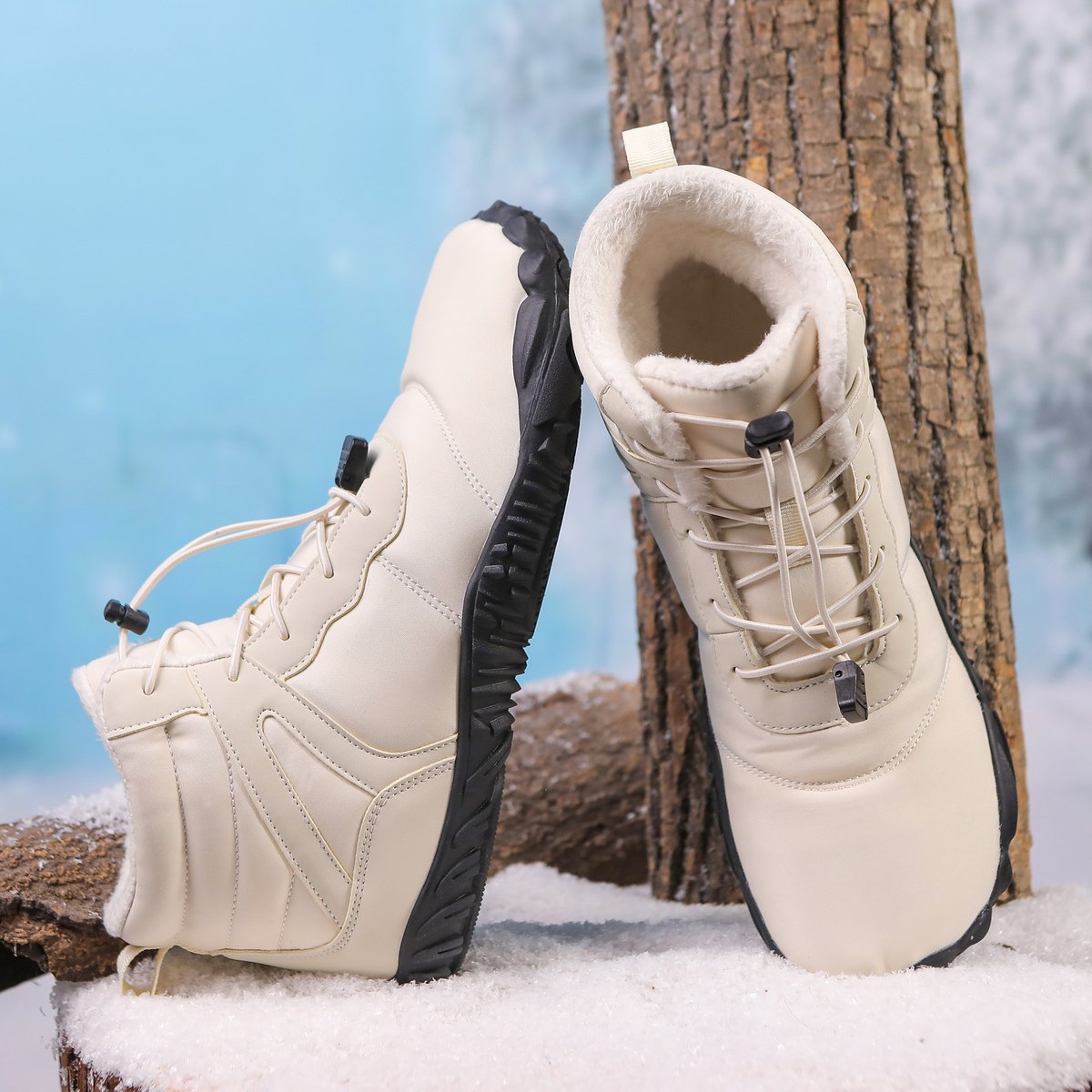 Men's Five Fingers Non-slip Snow Boots Waterproof Velvet