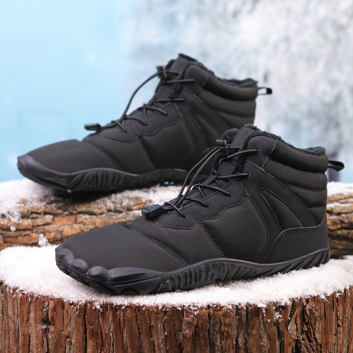 Men's Five Fingers Non-slip Snow Boots Waterproof Velvet