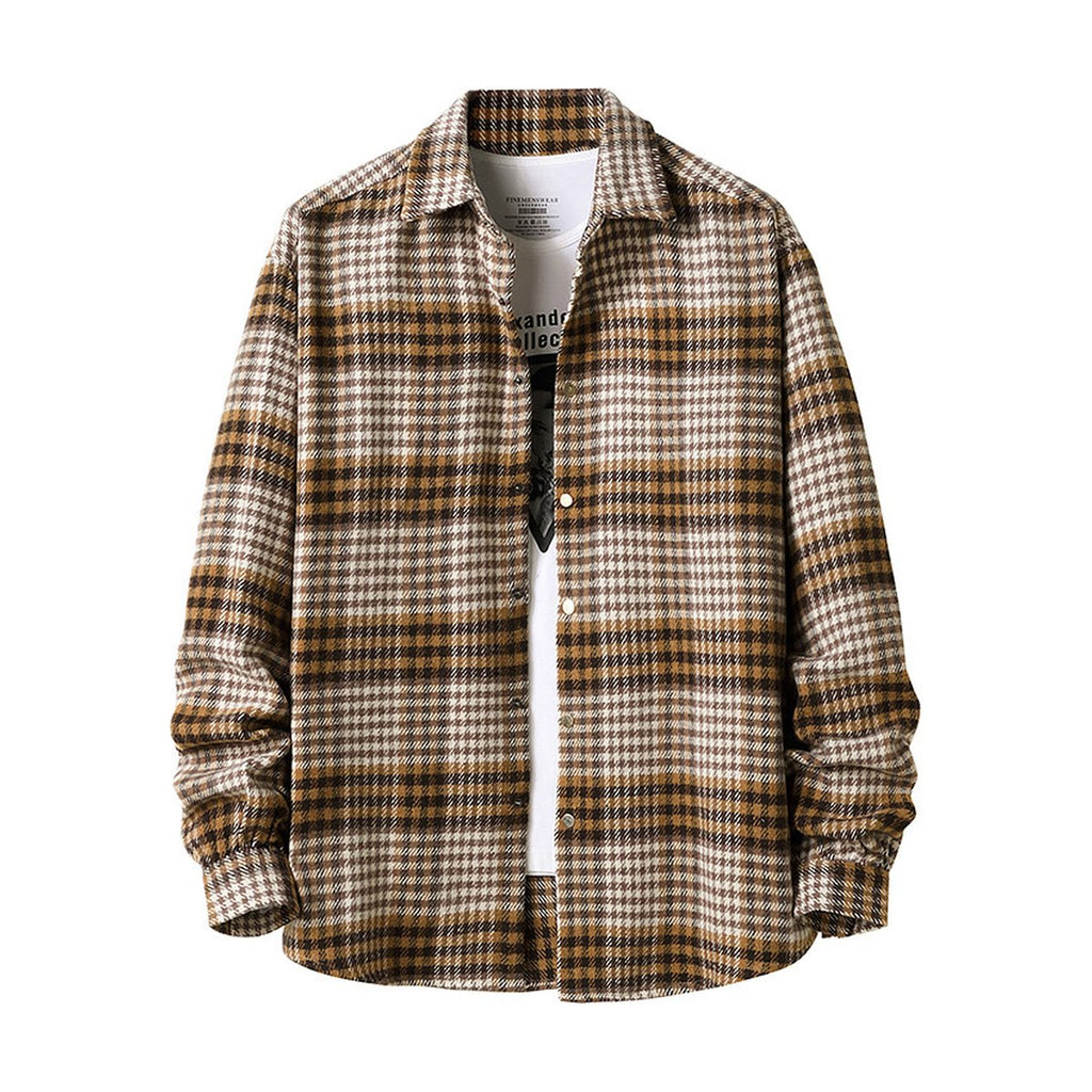 Men's Flannel Thick Plaid Shirt Jacket Lining