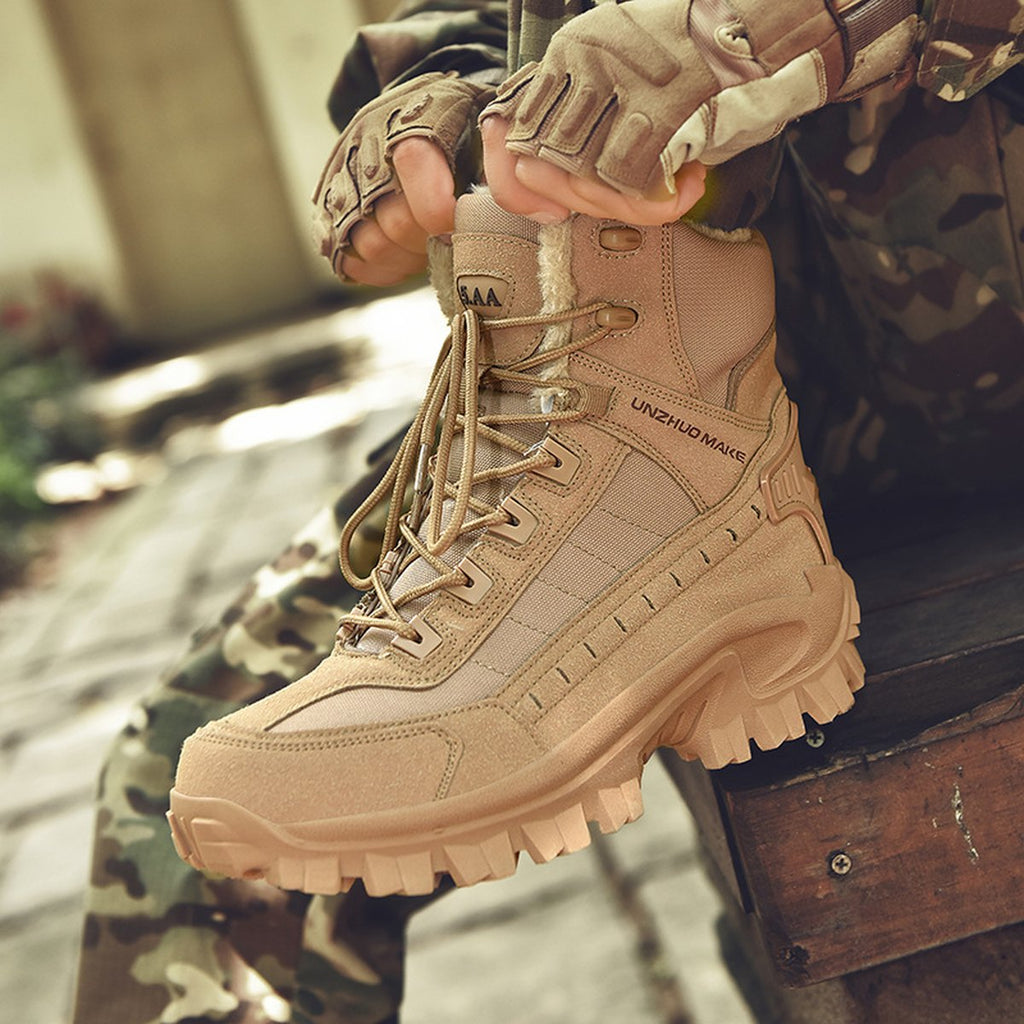 Men's Fleece-Lined Combat Boots