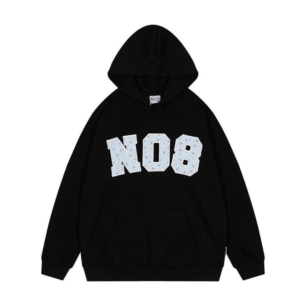 Men's Floral Patch Embroidered Hoodie