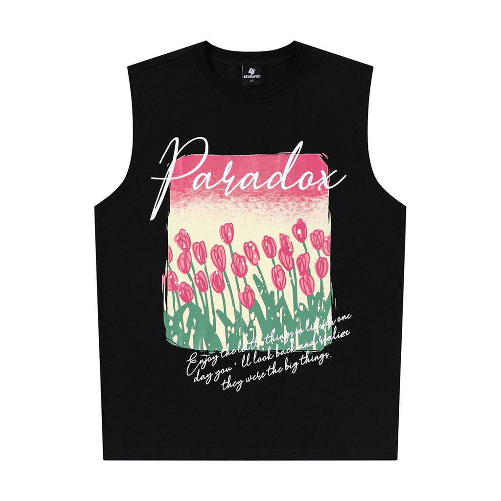 Men's Flower Abstract Printing Casual Vest