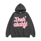 Men's Foam Letter Printed Hoodie