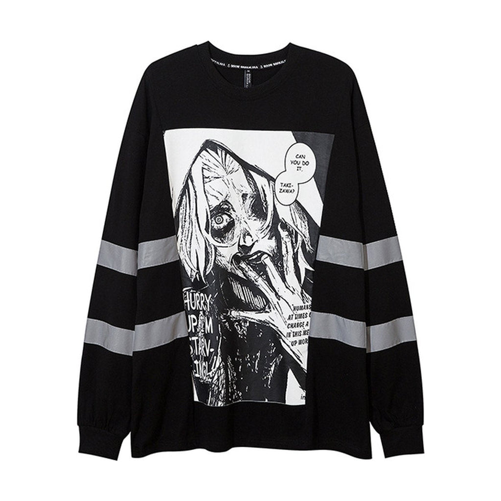 Men's Gothic Long Sleeve Printed T-shirt