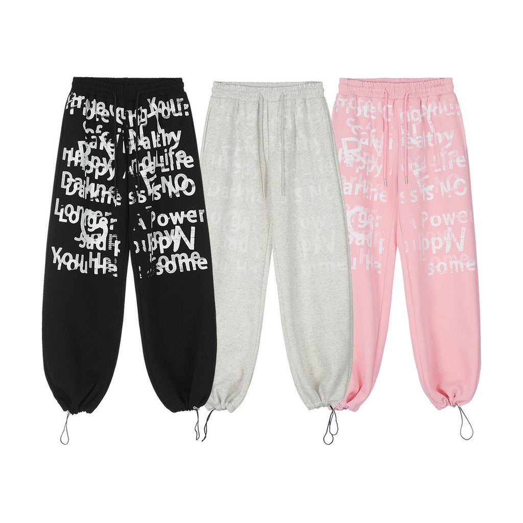 Men's Graffiti Letter Casual Pants