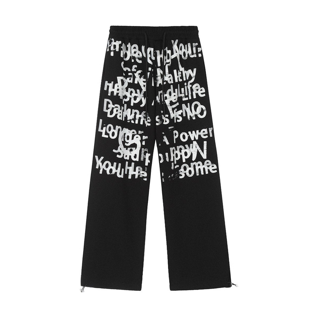 Men's Graffiti Letter Casual Pants