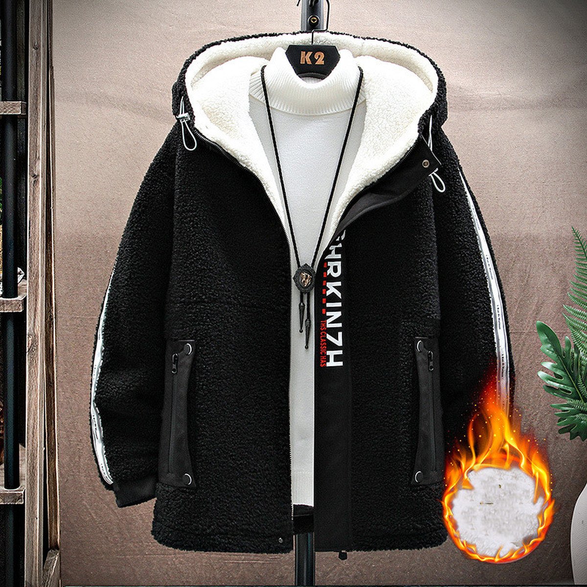 Men's Grain Fleece Hooded Jacket