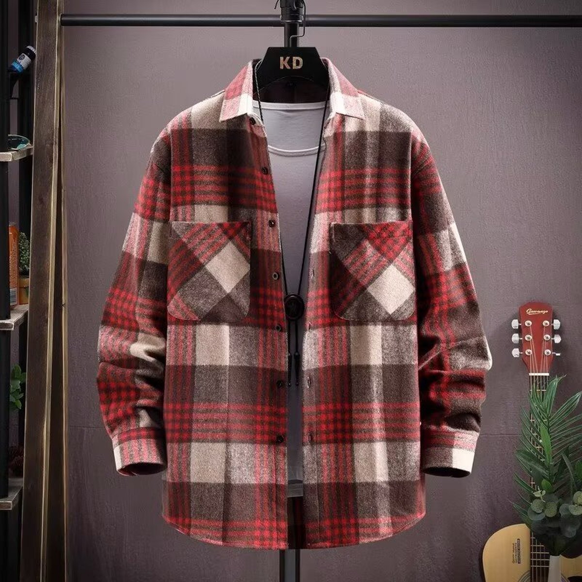 Men's Handsome Lapels Shirt Coat