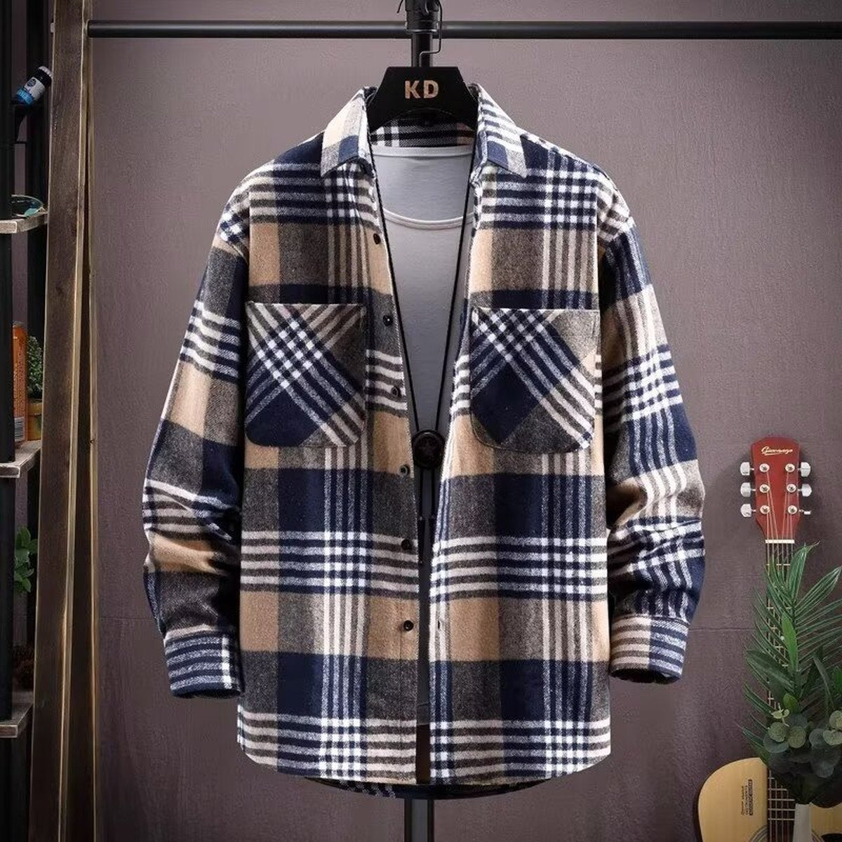 Men's Handsome Lapels Shirt Coat