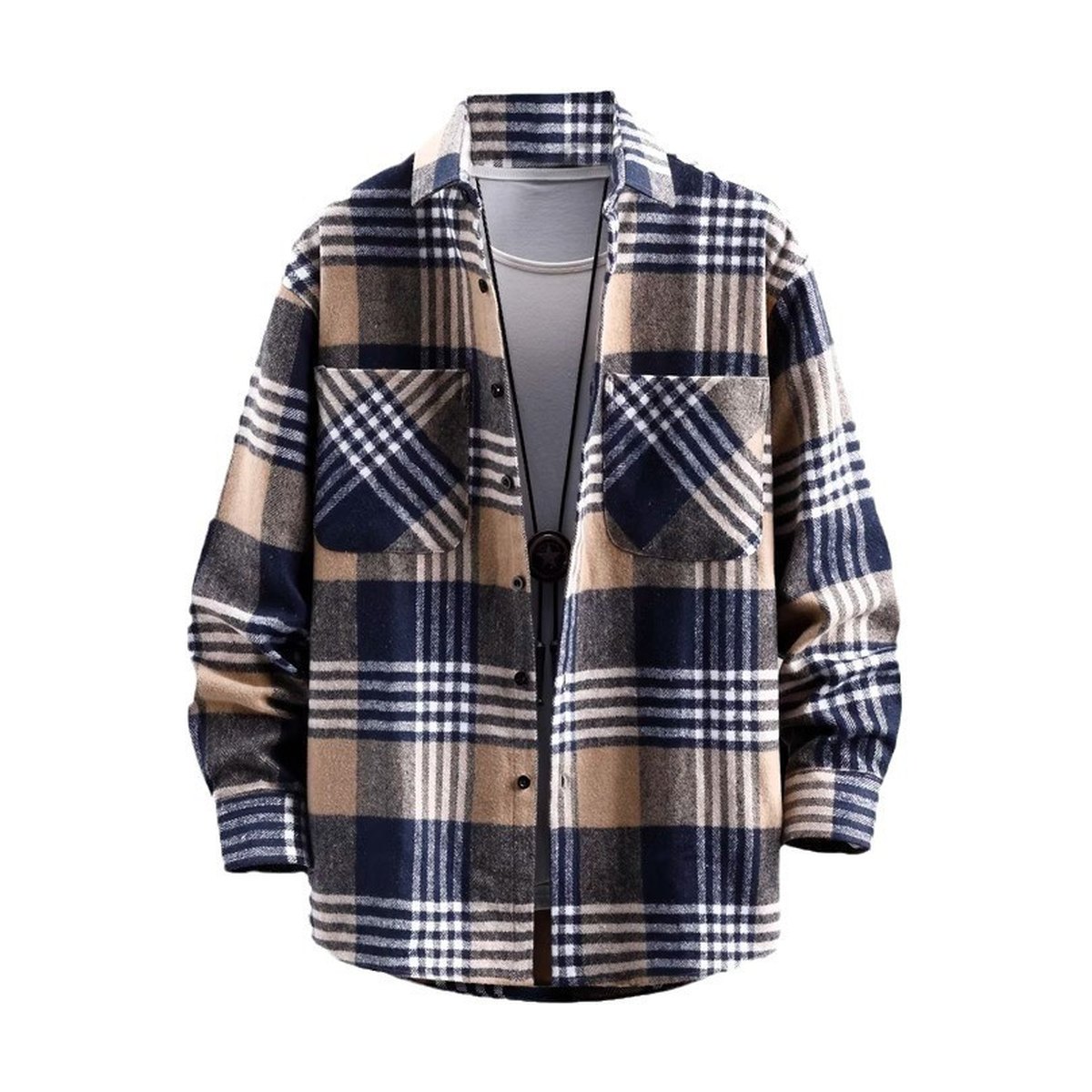 Men's Handsome Lapels Shirt Coat