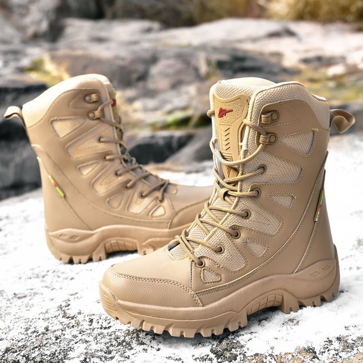 Men's Hi-top Hiking Shoes Breathable Sneaker Platform