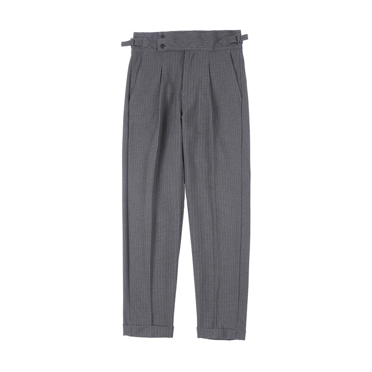Men's High-waisted Trousers Striped Casual