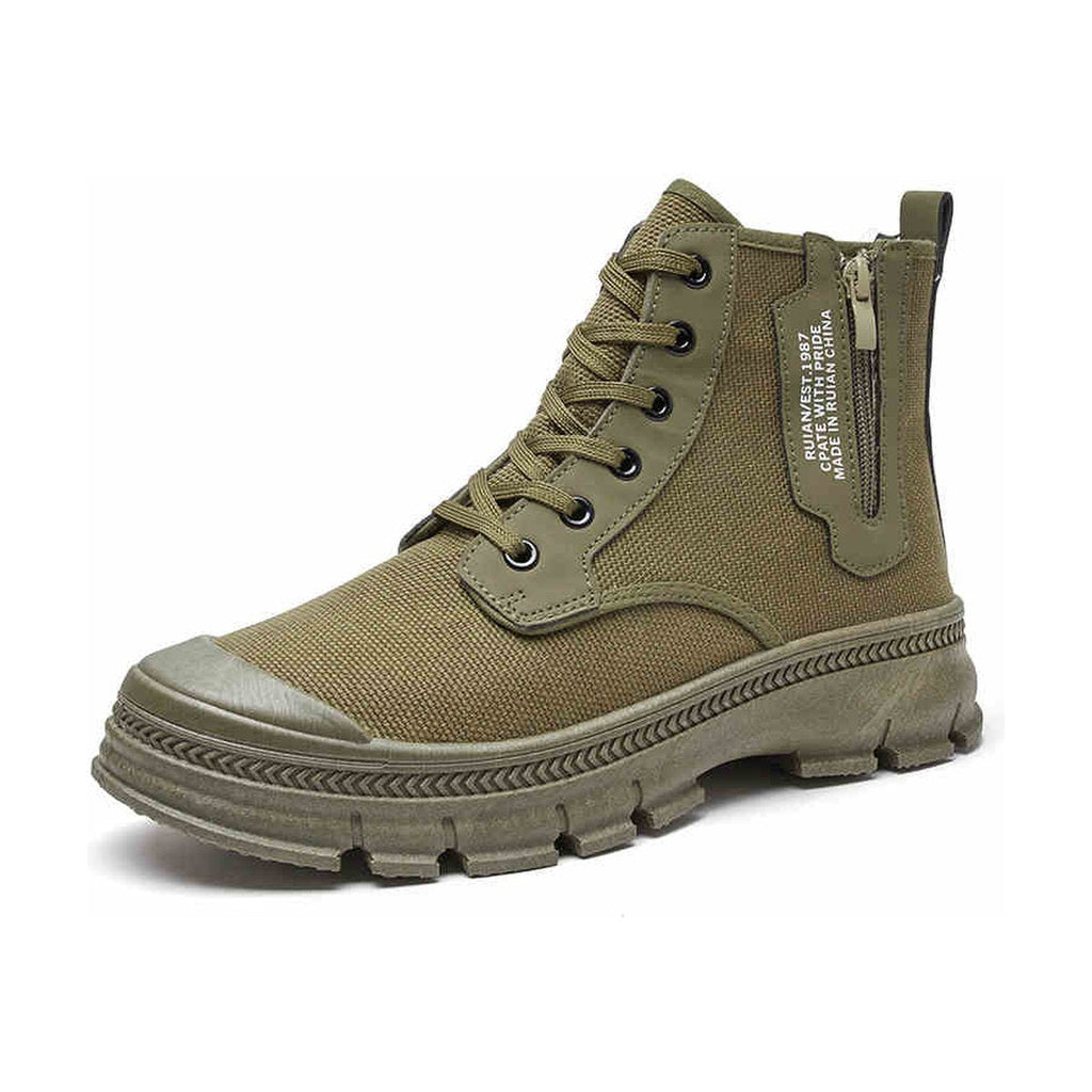 Men's Hiking Boots Side Zipper High-top Thicker Work