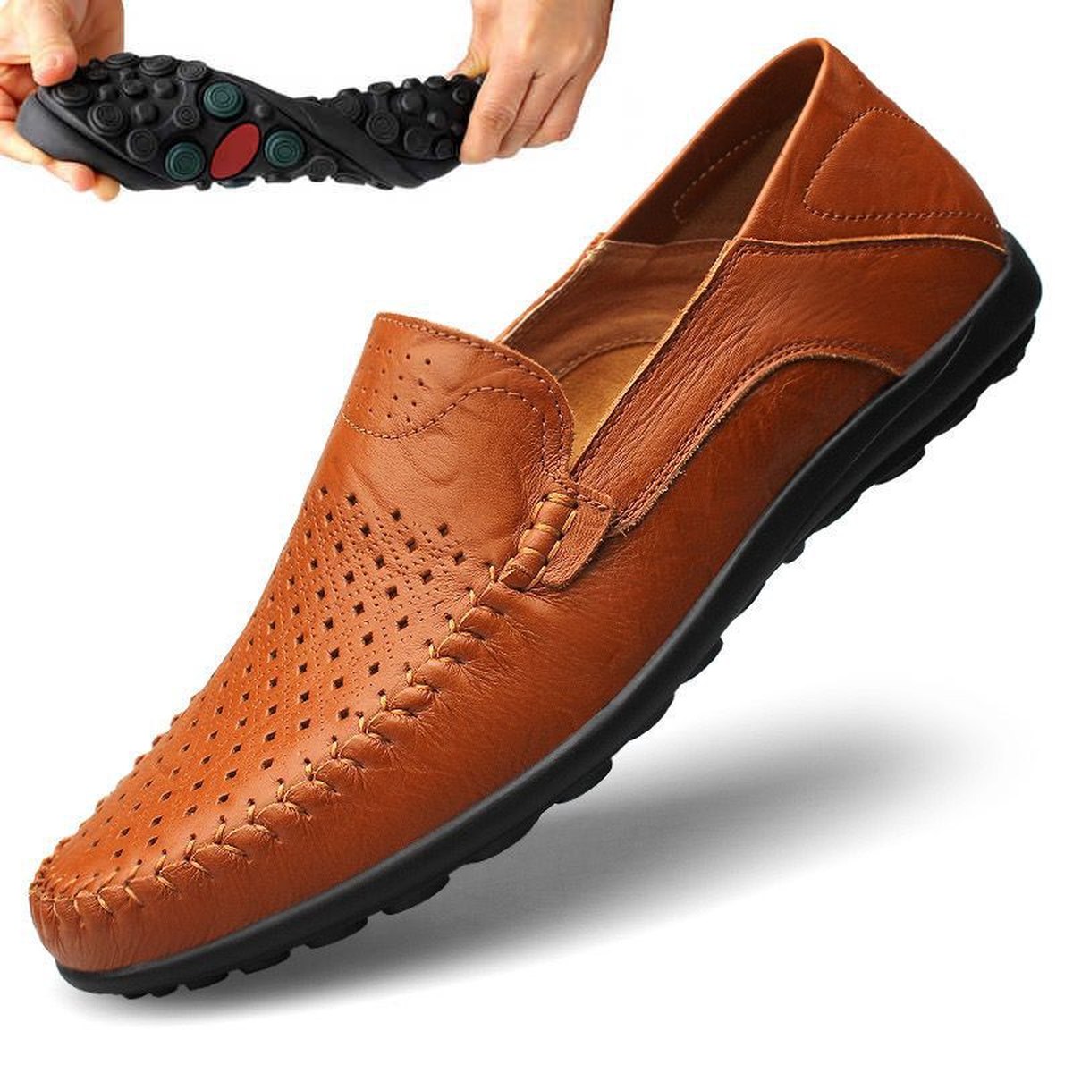 Men's Hollowd-out Slip-on Business Shoes