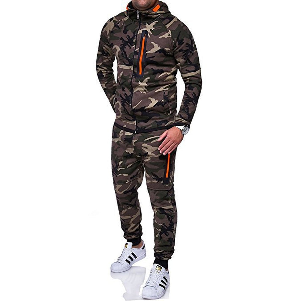 Men's Hooded Camo Tracksuit